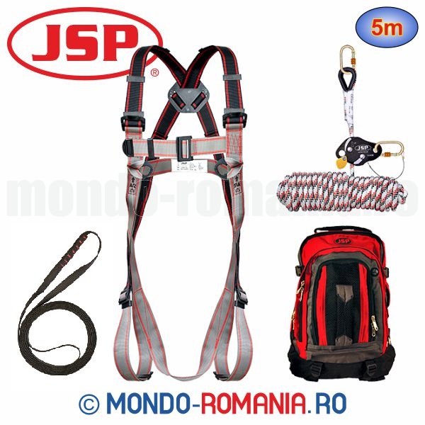 Echipament alpinism utilitar: Kit JSP PIONEER - 5m - sistem de asigurare la inaltime